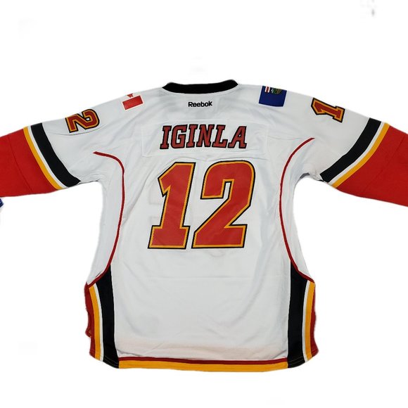 Youth Reebok Calgary Flames #12 Jarome Iginla Jersey - Picture 6 of 7
